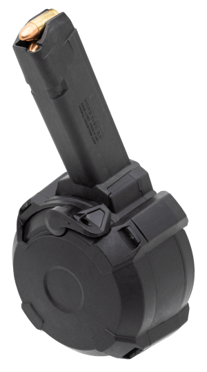 Magpul MAG1033-BLK PMAG GL9 50rd Drum 9mm Luger Compatible w/Glock Black Polymer
