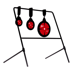 EZ-Aim 15403 Deflector Spinner Target System Air Rifle Rimfire Pistol/Rifle Black/Red Steel Circle