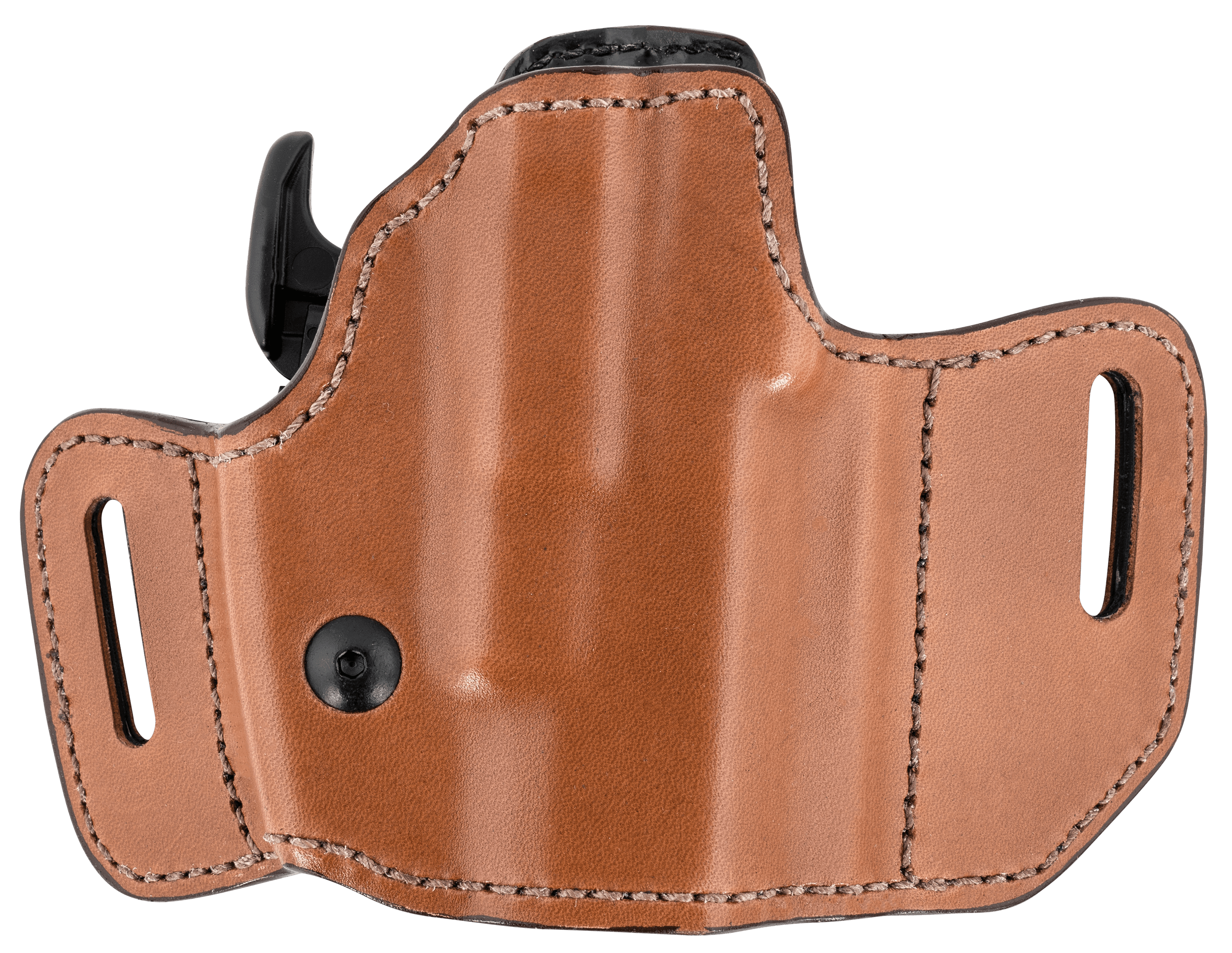 Bianchi 31831 Allusion Assent Pro-Fit OWB Size 11 Tan Leather Belt Slide Compatible w/ S&W M&P Shield/FN FNS Compact/Glock 26/27 Gen1-5 Belt Up to 1.50" Wide Right Hand
