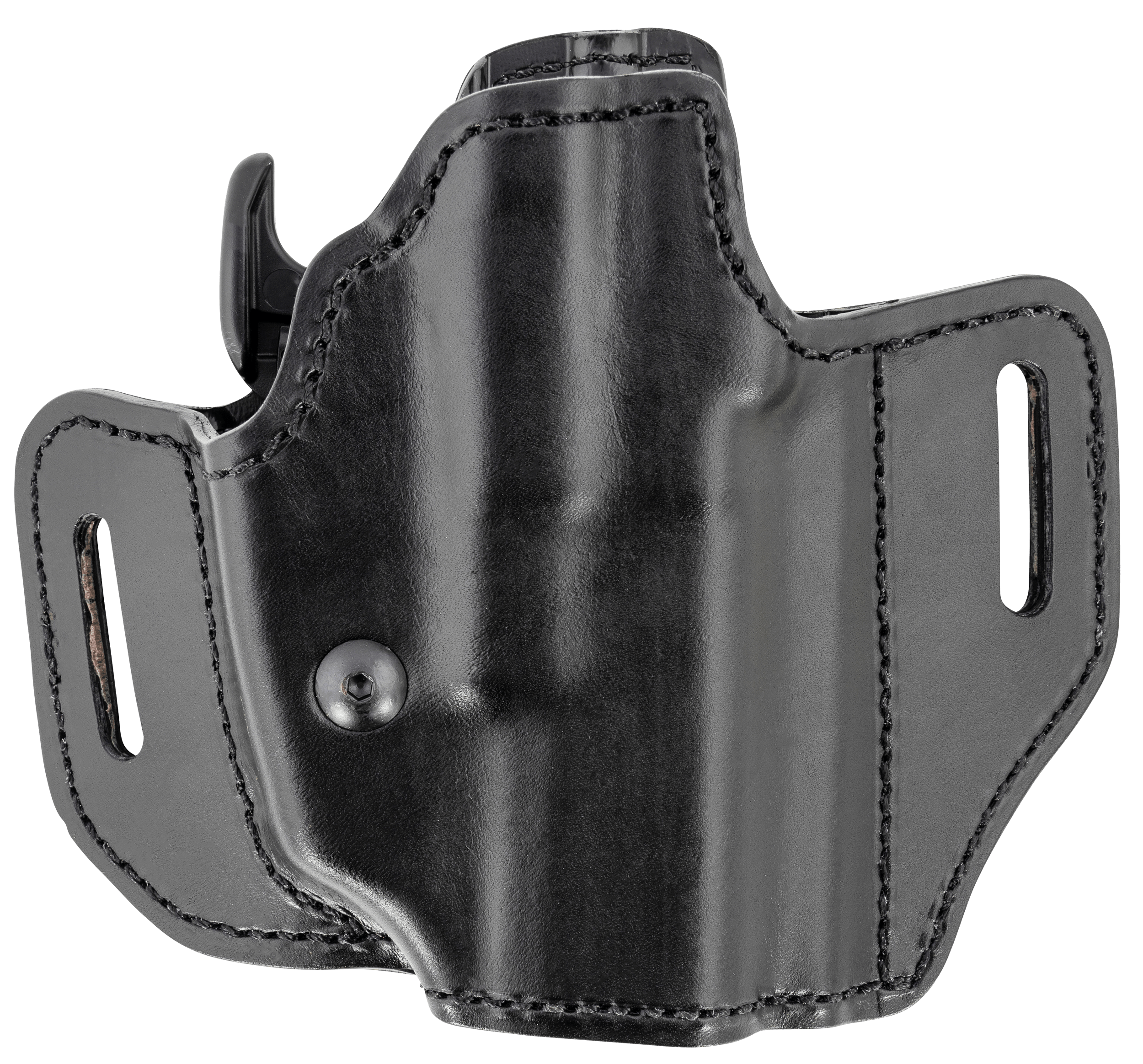 Bianchi 52831 Allusion Assent Pro-Fit OWB Size 13b Black Leather Belt Slide Compatible w/Glock 19/Ruger Security-9/FN FNS Belt Up to 1.50" Wide Right Hand