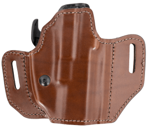 Bianchi 32831 Allusion Assent Pro-Fit OWB Size 13b Tan Leather Belt Slide Compatible w/FN FNS/Ruger Security-9/Glock 1919X/23/45 Fits 4" Barrel Belt Up to 1.50" Wide Right Hand