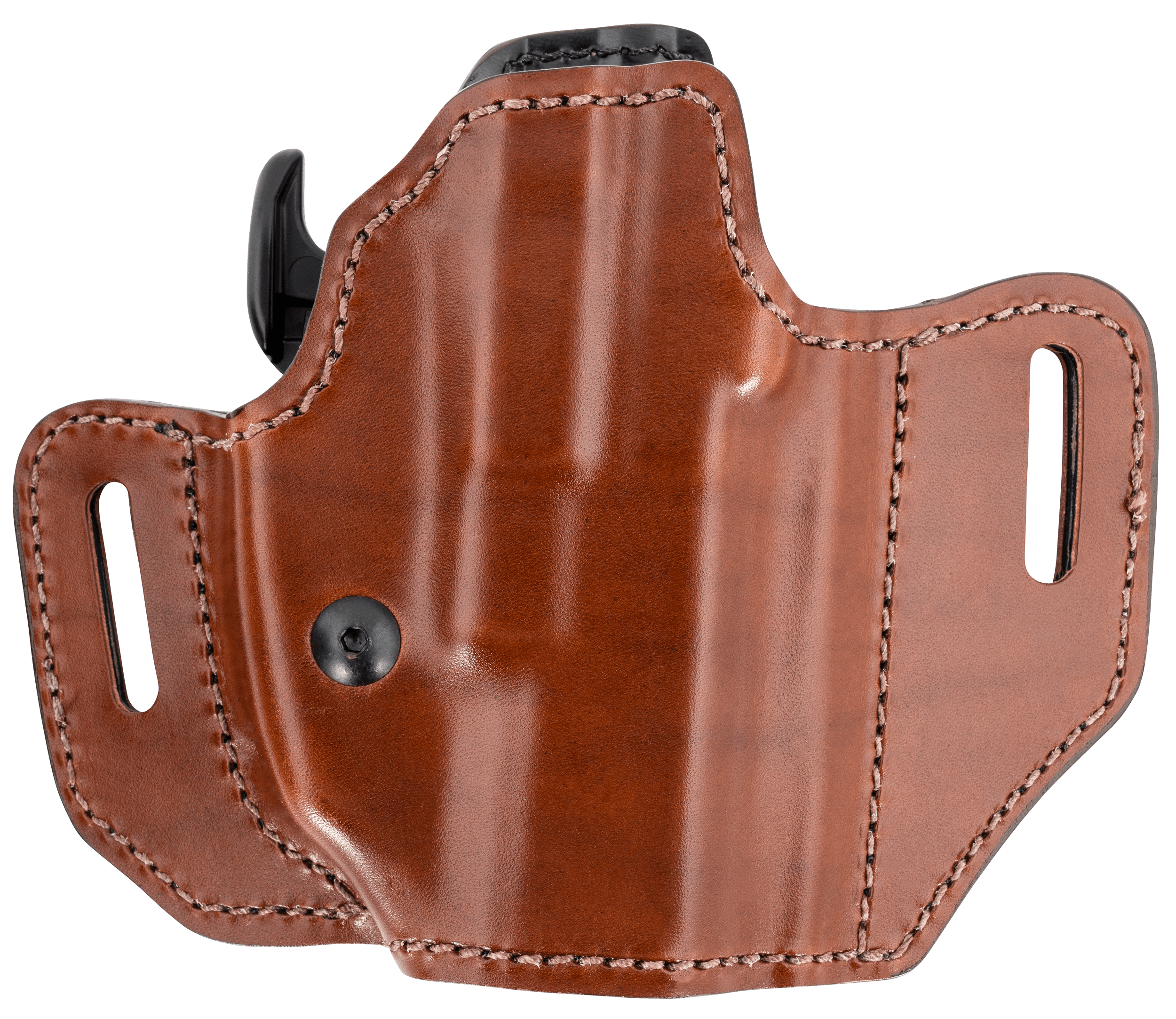 Bianchi 32831 Allusion Assent Pro-Fit OWB Size 13b Tan Leather Belt Slide Compatible w/FN FNS/Ruger Security-9/Glock 1919X/23/45 Fits 4" Barrel Belt Up to 1.50" Wide Right Hand