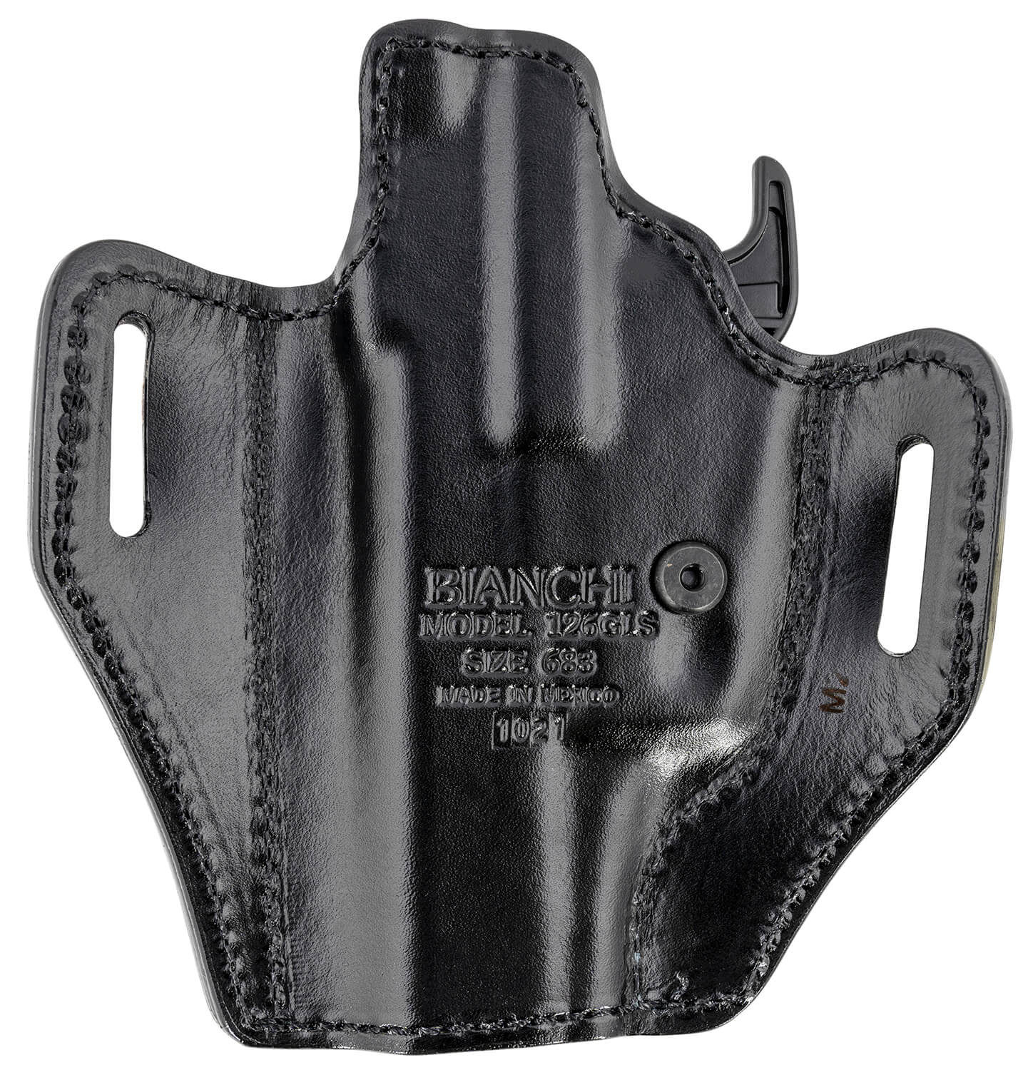 Bianchi 56831 Allusion Assent Pro-Fit OWB Size 18 Black Leather Belt Slide Fits S&W M&P Fits CZ 75 Fits FN FNS Right Hand - Image 2