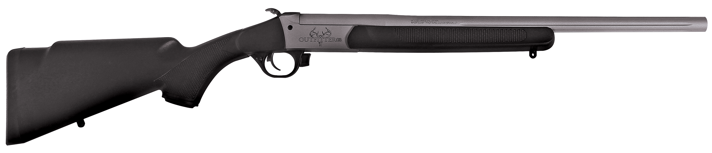 Traditions CR351130R Outfitter G3 35 Rem 1rd 22" Stainless Cerakote Barrel/Rec Black Synthetic Stock