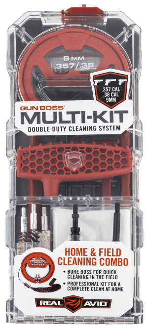 Real Avid AVGBMK9MM Gun Boss Multi-Kit 9mm 357 Mag 38 Cal Pistol Plastic Box Case