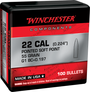 Winchester Ammo WB223SP55X Centerfire Rifle  223 Rem .224 55 gr Pointed Soft Point 100rd Box