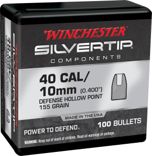 Winchester Ammo WB40ST155X Centerfire Handgun Reloading 40S&W 155gr Silvertip Hollow Point 100 Per Box/10 Case
