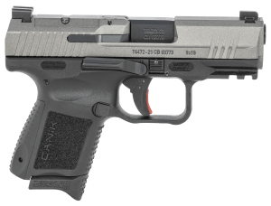 Canik HG6597TN TP9 Elite Sub-Compact 9mm Luger 12+1 3.60" Black Nitride Match Grade Barrel Tungsten Gray Cerakote Optic Ready/Serrated Steel Slide Black Polymer Frame w/Picatinny Rail Black Interchangeable Backstrap Grip