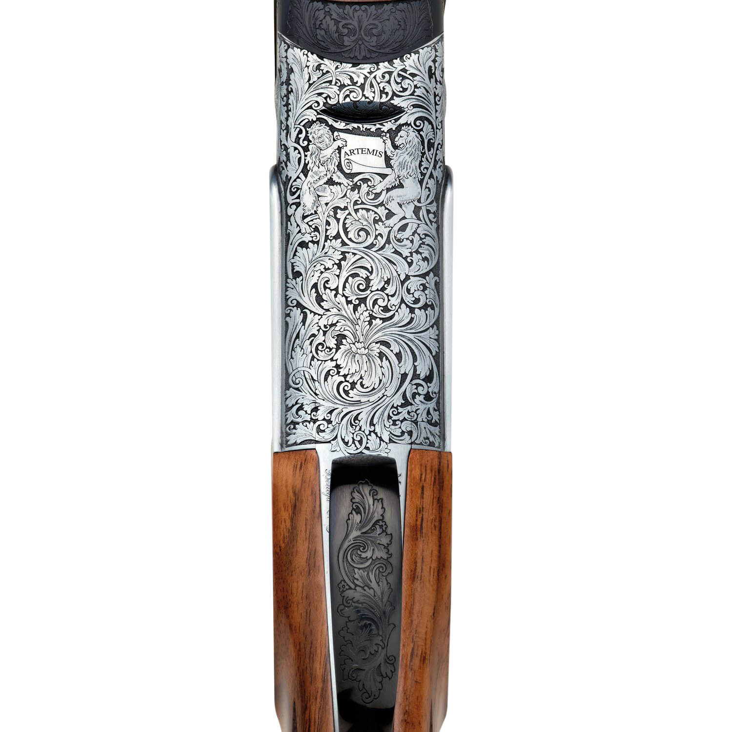 Rizzini USA 31012029 Artemis Field Full Size 20 Gauge Break Open 2.75" 2rd 29" Gloss Blued Vent Rib Barrel Coin Anodized Silver Engraved Steel Receiver Fixed w/Prince of Whales Grip Oiled Turkish Walnut Wood Stock - Image 3
