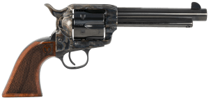 Taylors & Company 550815 Smoke Wagon 44-40 Win Caliber with 5.50" Blued Finish Barrel 6rd Capacity Blued Finish Cylinder Color Case Hardened Finish Steel Frame & Checkered Walnut Grip