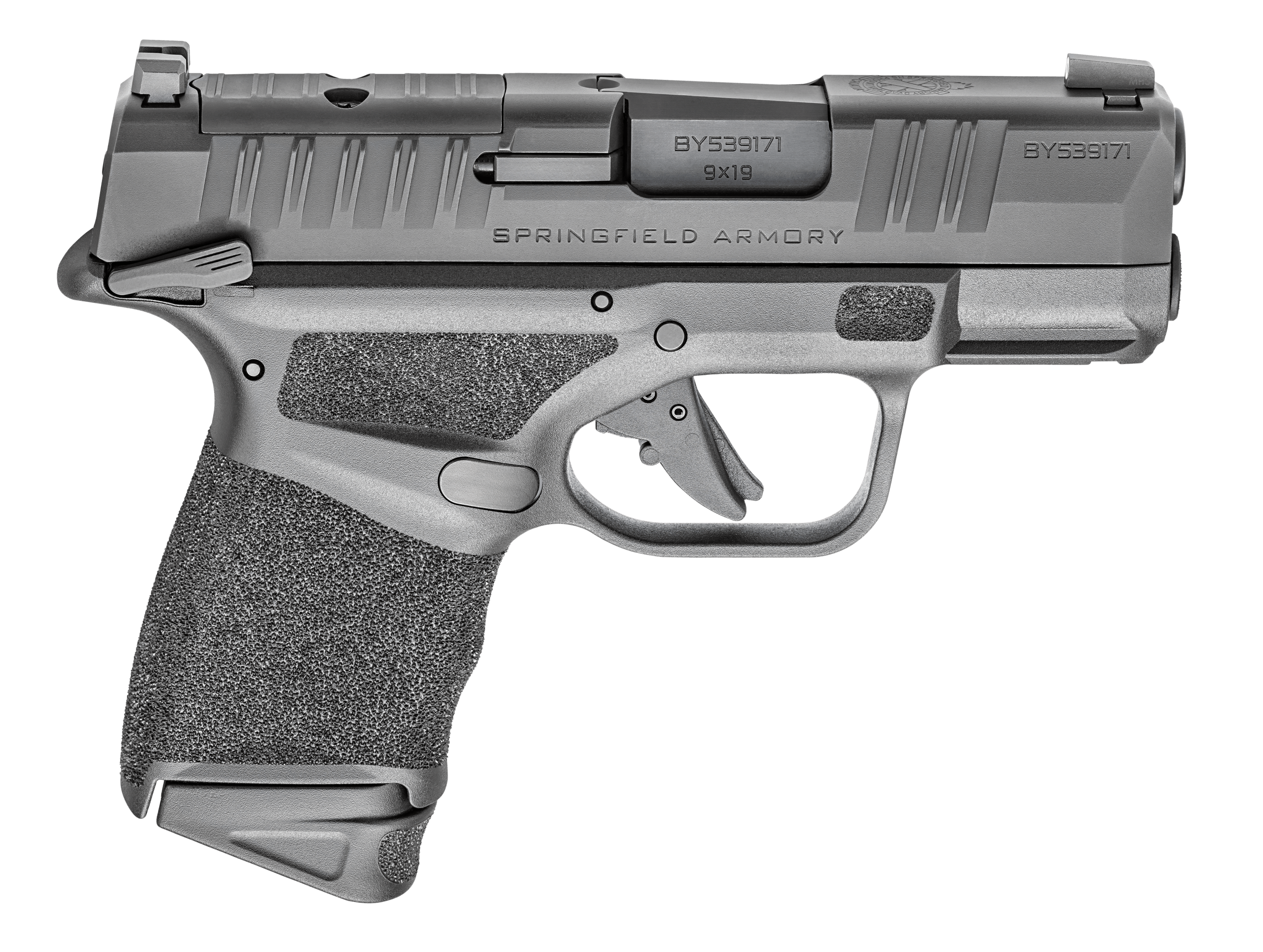 Springfield Armory HC9319BOSPMS Hellcat OSP 9mm Luger 11+1/13+1 3" Black Melonite Steel Barrel Black Melonite Optic Ready/Serrated Slide Black Polymer Frame w/Picatinny Rail Adaptive Texture Grip