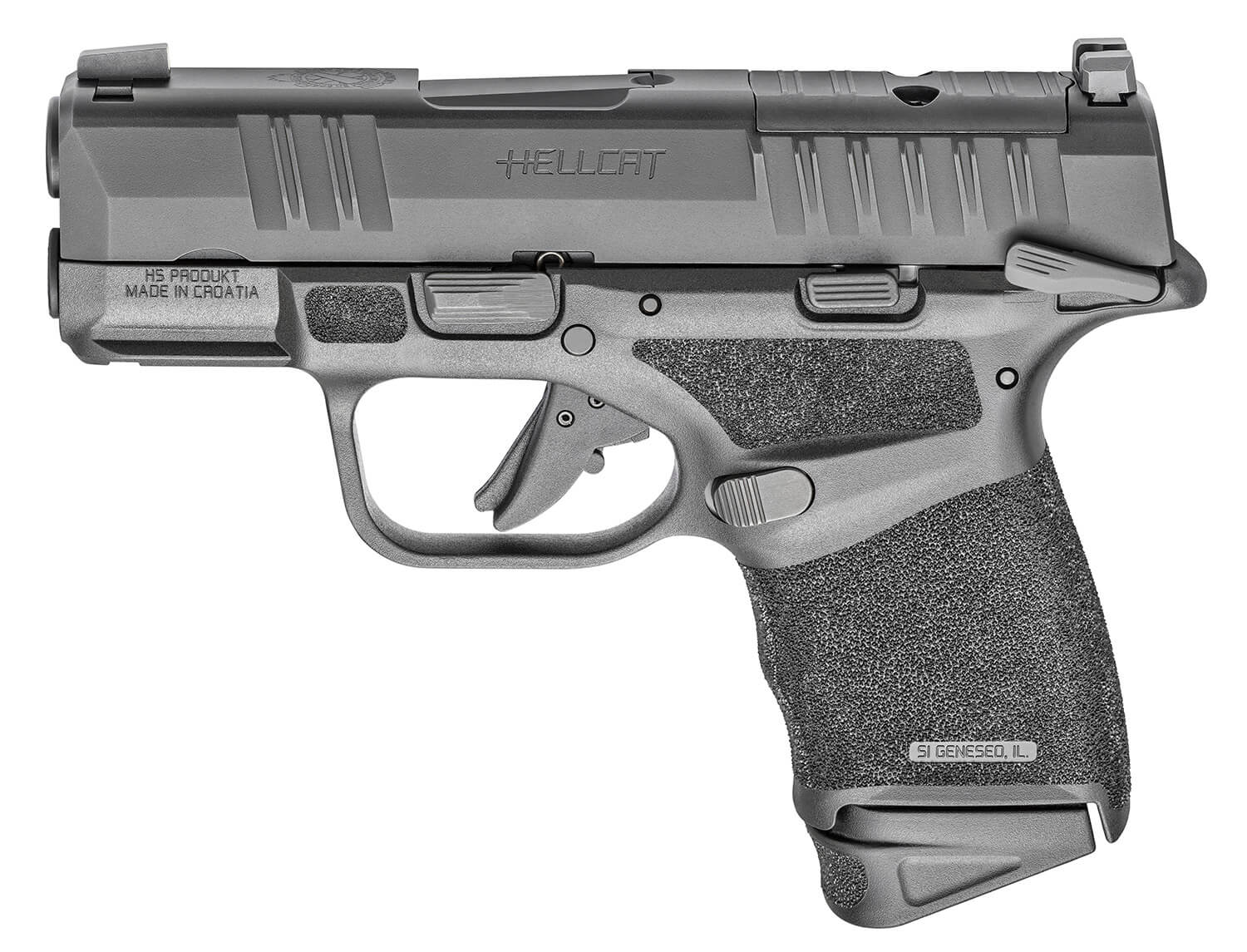Springfield Armory HC9319BOSPMS Hellcat OSP 9mm Luger 11+1/13+1 3" Black Melonite Steel Barrel Black Melonite Optic Ready/Serrated Slide Black Polymer Frame w/Picatinny Rail Adaptive Texture Grip - Image 2