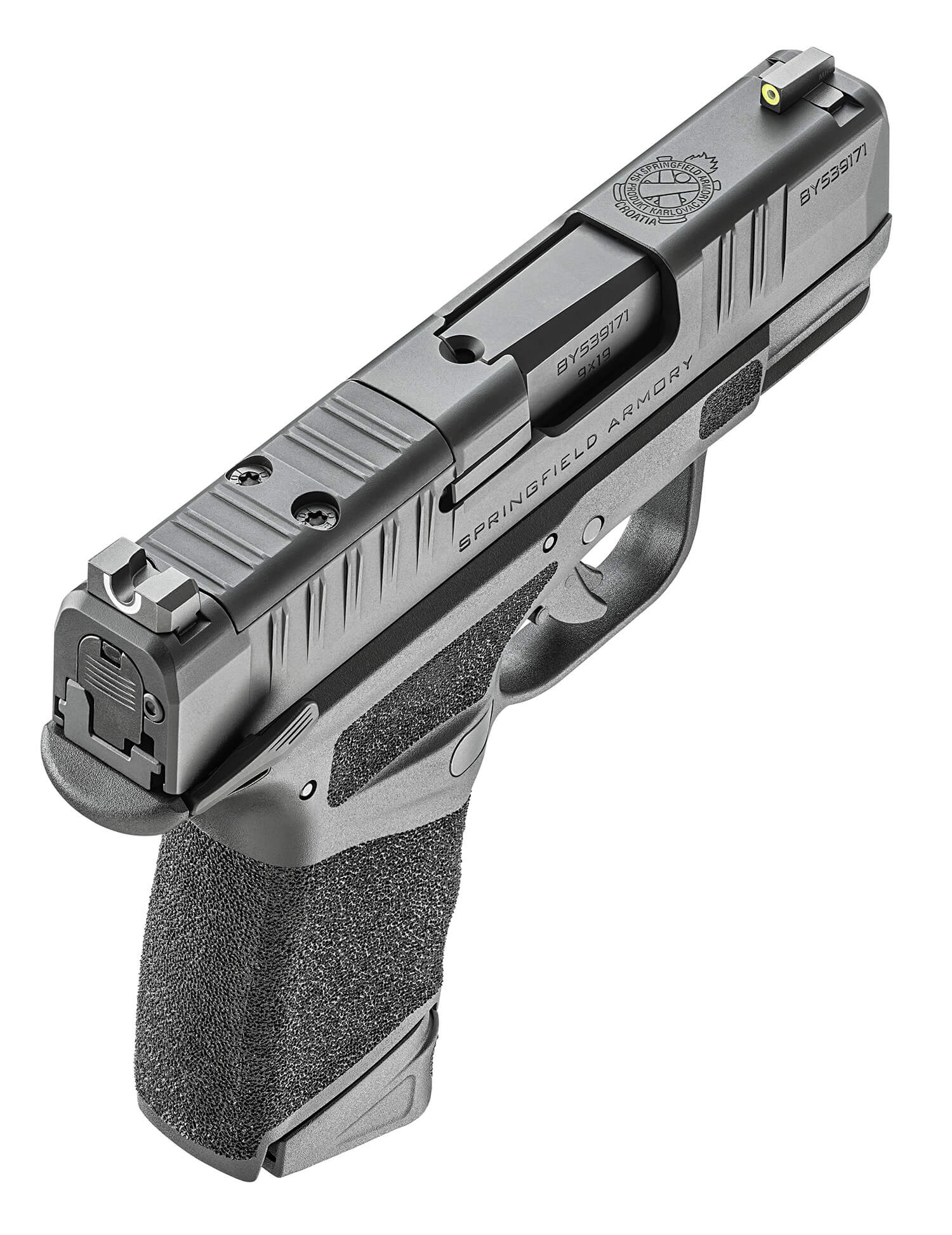 Springfield Armory HC9319BOSPMS Hellcat OSP 9mm Luger 11+1/13+1 3" Black Melonite Steel Barrel Black Melonite Optic Ready/Serrated Slide Black Polymer Frame w/Picatinny Rail Adaptive Texture Grip - Image 4