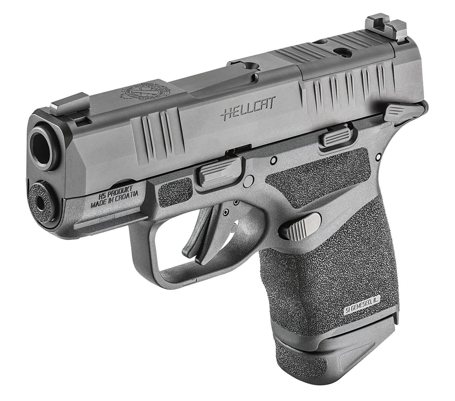 Springfield Armory HC9319BOSPMS Hellcat OSP 9mm Luger 11+1/13+1 3" Black Melonite Steel Barrel Black Melonite Optic Ready/Serrated Slide Black Polymer Frame w/Picatinny Rail Adaptive Texture Grip - Image 5