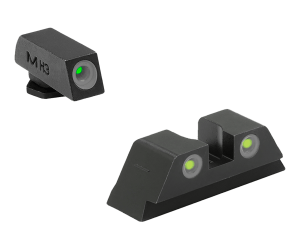 Meprolight USA 102223201 Tru-Dot Black | Green Tritium Front Sight Yellow Tritium Rear Sight Set