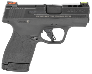 Smith & Wesson 13254 M&P Performance Center Shield Plus Micro-Compact Frame 9mm Luger 10+1/13+1 3.10" Black Armornite Ported Stainless Steel Barrel & Ported/Serrated Stainless Steel Slide Black Polymer Frame & Textured Grip Thumb Safety