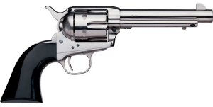 Taylors & Company 0420N00 1873 Cattleman 44-40 Win Caliber with 4.75" Barrel  6rd Capacity Cylinder  Overall Nickel-Plated Finish Steel & Black Polymer Grip
