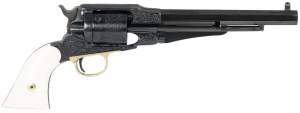 Taylors & Company 550761 Remington Conversion LawDawg 45 Colt (LC) Caliber with 8" Barrel 6rd Capacity Cylinder Overall Blued Engraved Finish Steel & 2-Piece Ivory Grip