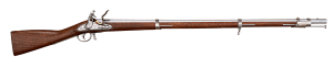 Taylors & Company 210091 1816 Harpers Ferry Pedersoli Flintlock 41.75" White Steel Round Barrel & Receiver  Fixed Walnut Stock