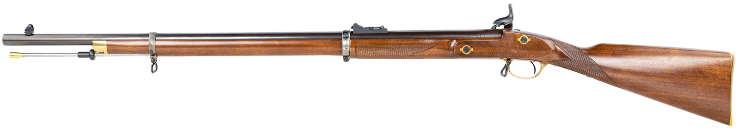 Taylors & Company 210034 Pedersoli Volunteer Target 451 Cal Percussion 33" Single Shot Barrel Browned Steel Receiver Fixed Checkered Walnut Stock - Image 2
