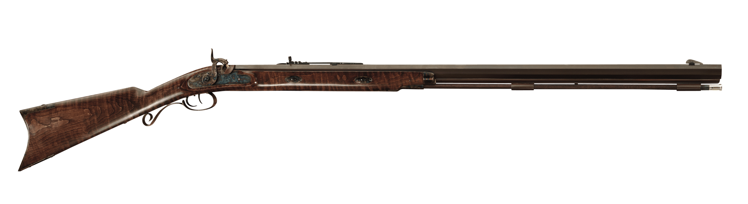Taylors & Company 210043 Missouri River Hawken "Maple" 45 Cal Percussion 30" Blued Octagon Barrel Color Case Hardened Rec Fixed Maple Stock Double Set Trigger