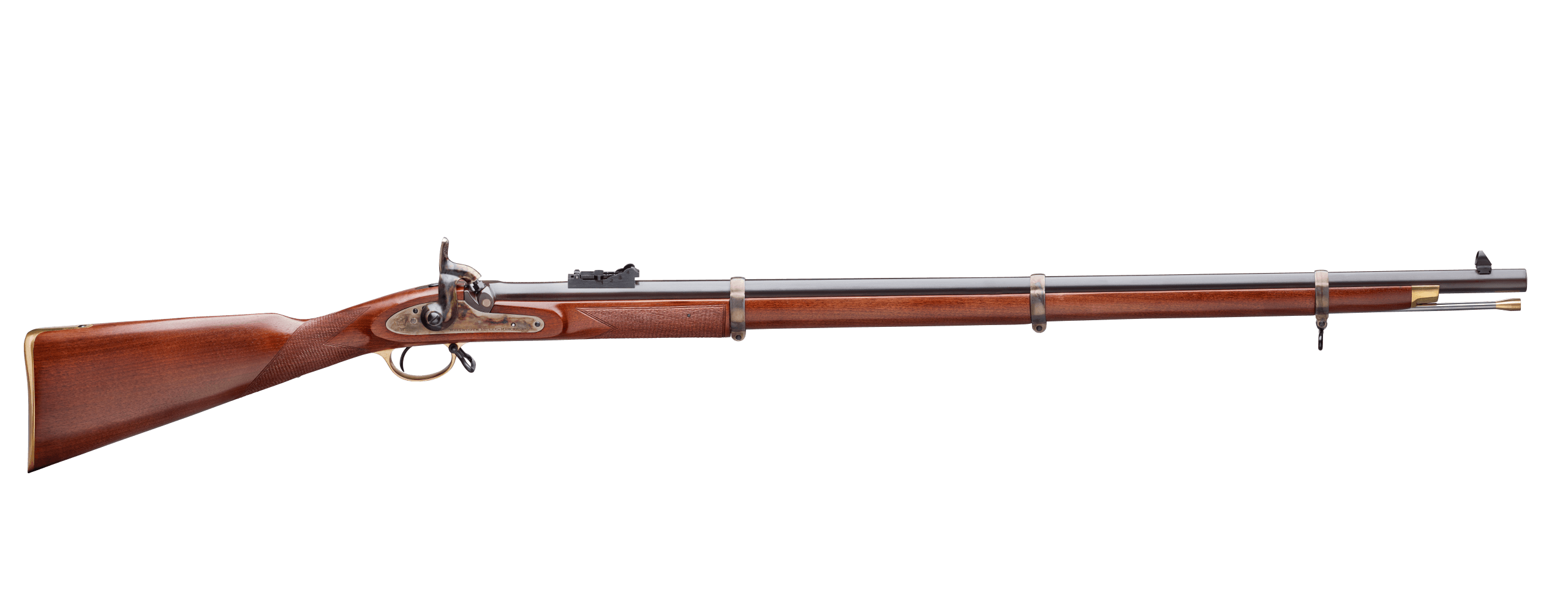 Taylors & Company 210033 Enfield Whitworth 451 Cal Percussion Musket Cap 36" Browned Hexagonal Barrel Color Case Hardened Rec Walnut Stock Ladder Sight