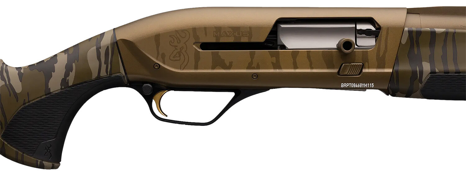 Browning 011743204 Maxus II Wicked Wing 12 Gauge 3.5" 4+1 28" Barrel Burnt Bronze Cerakote Metal Finish Mossy Oak Bottomland Stock with Overmolded Grip Panels - Image 3