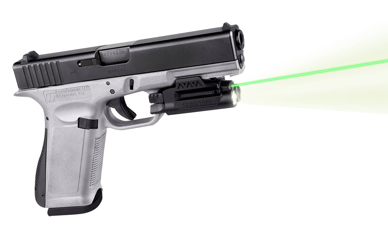 LaserMax SPSCG Green Spartan Light/Laser Black 120 Lumens White LED - Image 2