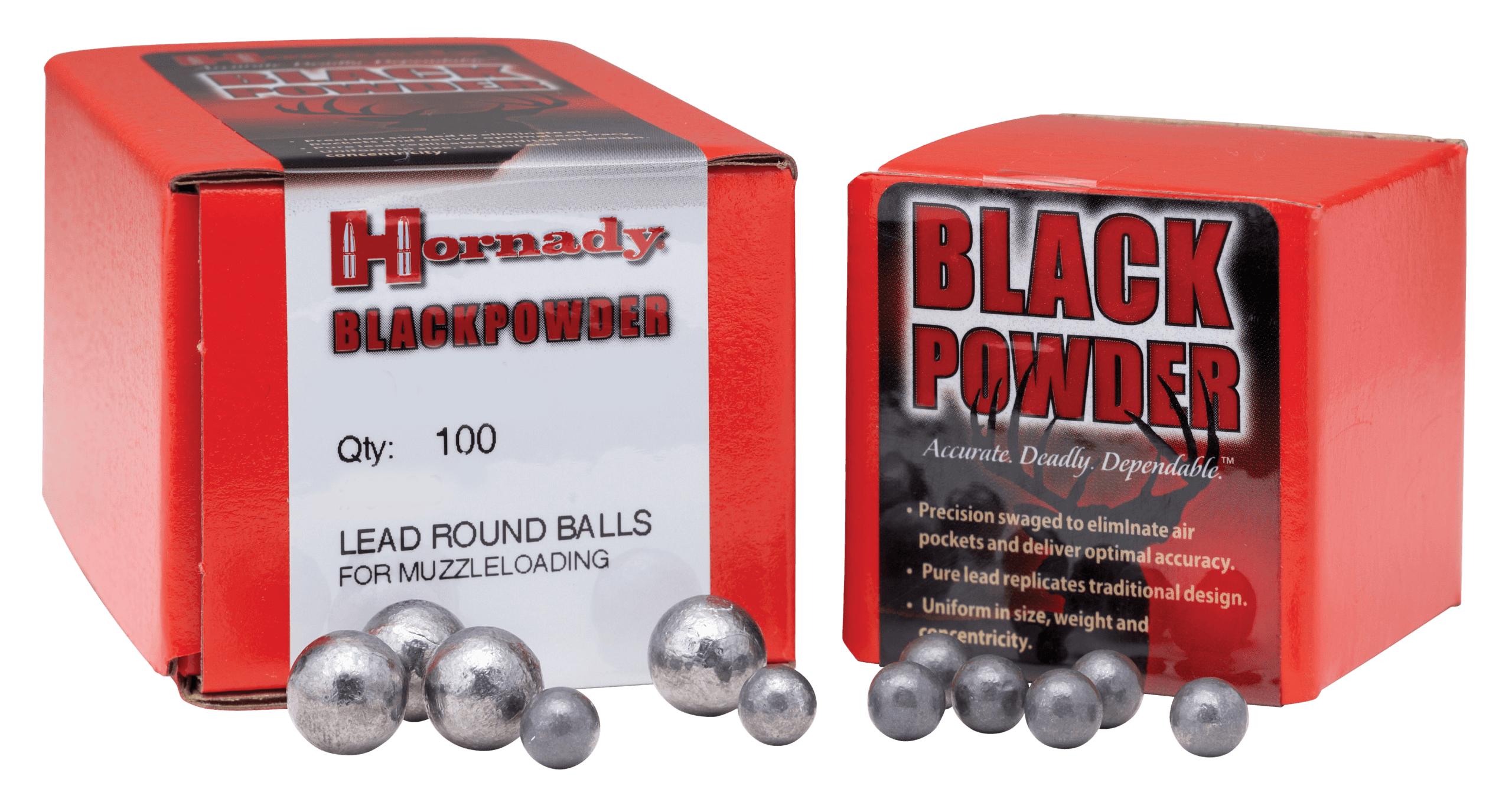 Hornady 6070 Black Powder Lead Balls 44 Cal .454 100rd Box
