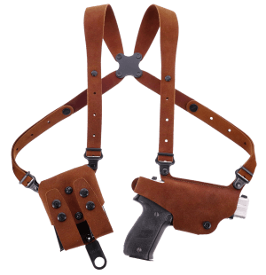Galco CL2204 Classic Lite 2.0 Shoulder System Shoulder Size Fits Chest Up To 56" Natural Leather Shoulder Fits Walther PPK Fits Walther PPK/S Right Hand