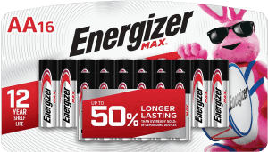 Energizer E91LP16 AA Max Silver 1.5V Alkaline  Qty (16) Single Pack