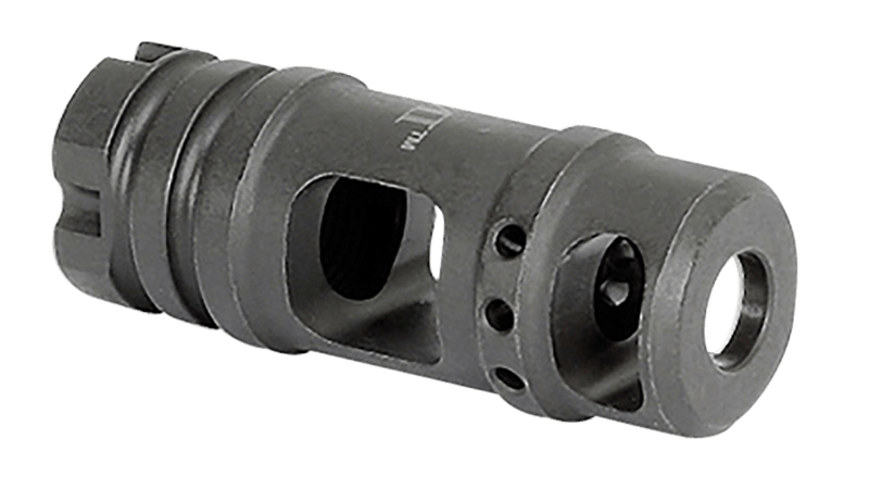 Midwest Industries MIMB6 Muzzle Brake Black Phosphate Steel with M14x1 LH Threads for 30 Cal AK-Platform