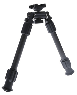 TruGlo TGTG8906S Tac•Pod Carbon PRO Bipod 6-9" Vertical Adjustment Black Carbon Fiber/Aluminum Sling Stud Mount Rubber Feet