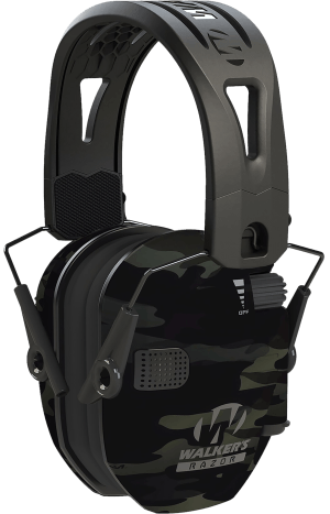 Walker's GWPRSEMRHMCCG Razor Slim Electronic Muff 23 dB Over the Head Gray MultiCam/Black Polymer
