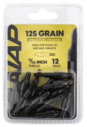 NAP NAP60P3DP1132X 3D Practice Points Field Tips Fixed 125 GR Black/ 12 Pack
