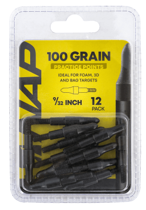 NAP NAP60P3DP932 3D Practice Points Field Tips Fixed 100 Gr Black/ 12 Pack
