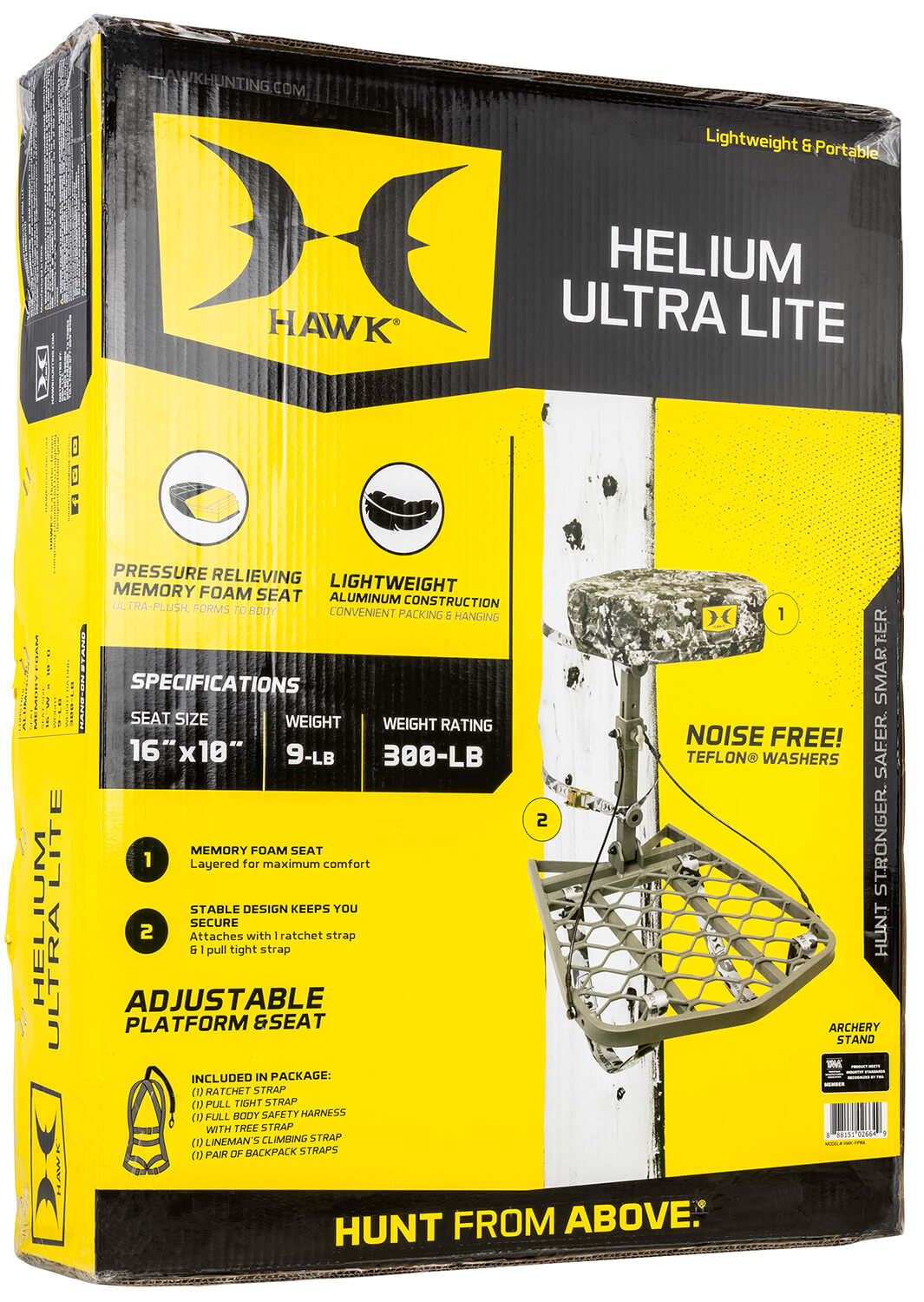 Hawk HWKFPRA Helium Ultra Lite Hang-On Gray Powder-Coating Aluminum 16" W x 10" - Image 2
