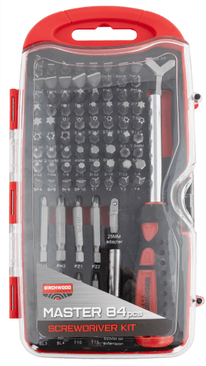 Birchwood Casey DLXSDS Master Screwdriver Kit  84 Pieces Includes Slotted/Philips/Torx/Hex Heads