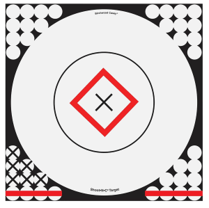 Birchwood Casey 34195 Shoot-N-C Reactive Target Bullseye Adhesive Paper Target 17.25" 5 Pack