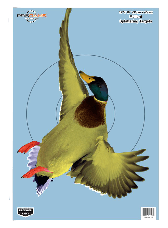 Birchwood Casey 35407 Pregame Duck Paper Hanging Rifle/Shotgun 12" x 18" Impact Enhancement 8 Per Pkg