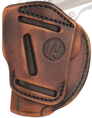 1791 Gunleather 4WH1VTGR 4-Way IWB/OWB Size 01 Vintage Leather Belt Clip Fits 1911 3-4" Right Hand