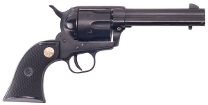 Cimarron ASPLINK1 Plinkerton  22 LR 6 Shot 4.75" Matte Black Barrel  Cylinder & Frame  Wide Front Sight  Black Checkered Plastic Grips w/Medallion