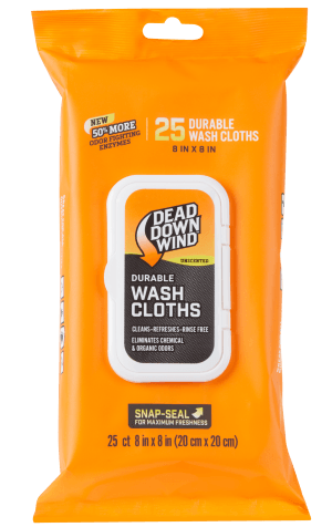 Dead Down Wind 1355 Wash Cloths Value Pack 8" X 8" Unscented 25 Count