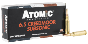 Atomic Ammunition 00482 Rifle Subsonic 6.5 Creedmoor 129 gr Jacket Hollow Point 20rd Box