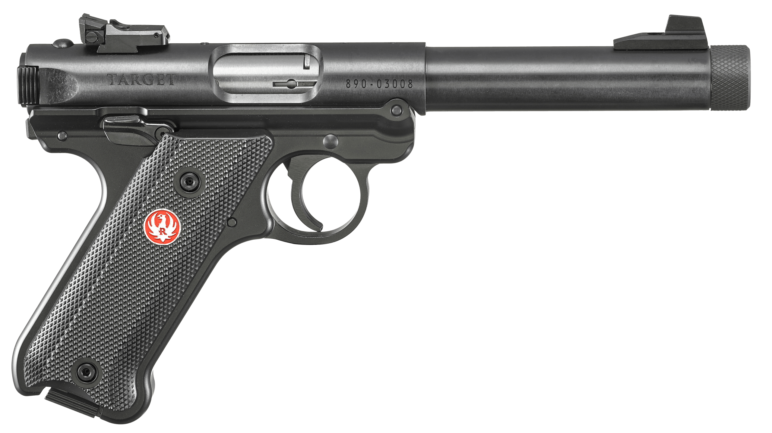 Ruger 40178 Mark IV Target Exclusive Configuration 22 LR 10+1 5.50" Blued Steel/Threaded/Bull Barrel Blued Steel Slide & Aluminum Frame Black Checkered Polymer Grips