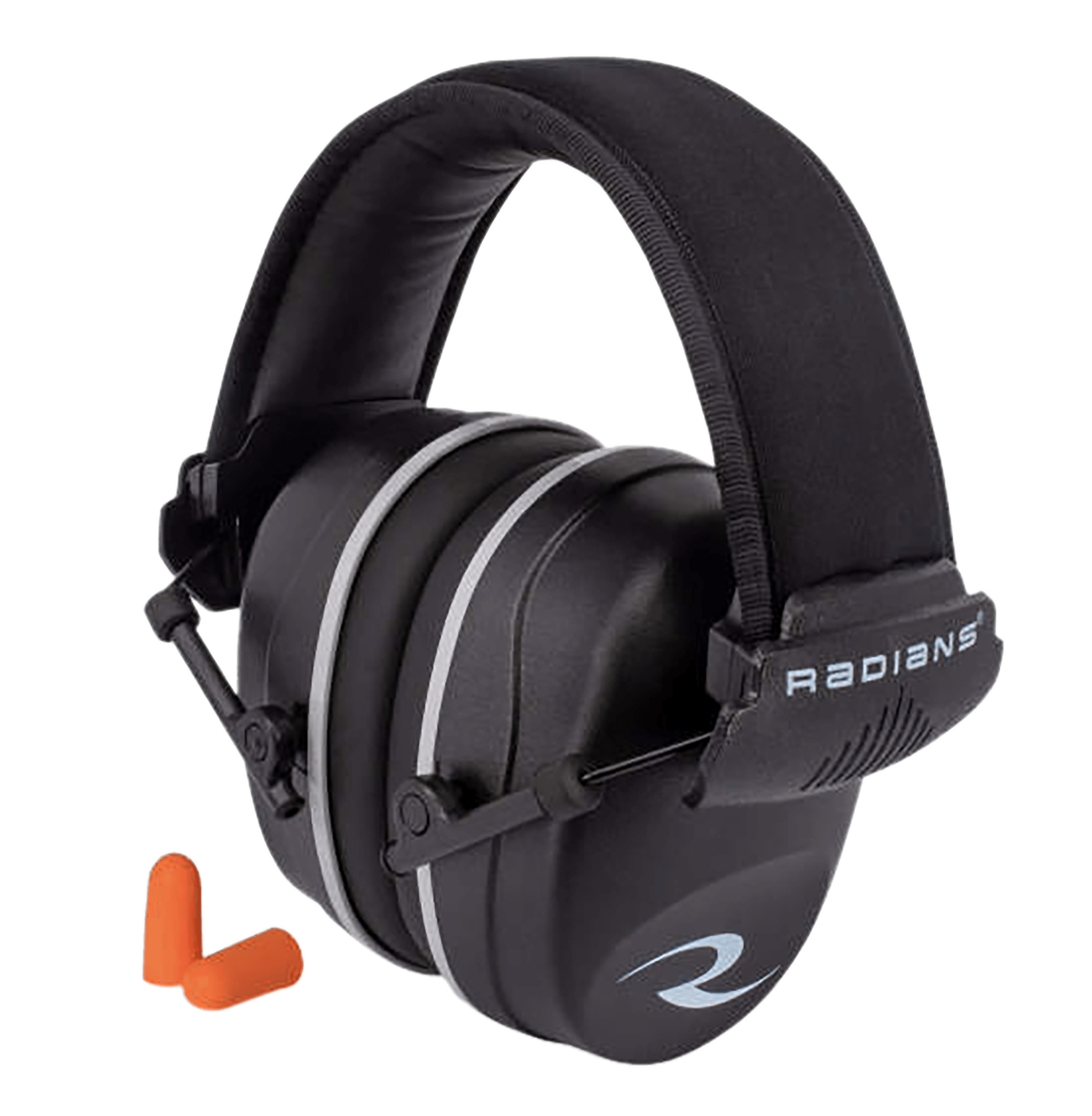 Radians R2500CS R2500 Muff Foam 25 dB 32 dB Over the Head Orange Black Adult 1 Pair