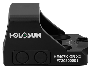 Holosun HE407KGRX2 407 Black Anodized 1 x 0.58" x 0.77" 6 MOA Green Dot