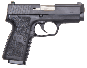Kahr Arms KP4044NA P 40 S&W Caliber with 3.60" Barrel 6+1 or 7+1 Capacity Black Finish Frame Serrated Matte Black Stainless Steel Slide Textured Polymer Grip & TruGlo Night Sight