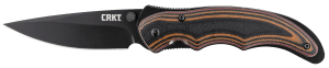 CRKT 1105K Endorser 3.18" Folding Drop Point Plain Black Oxide 8Cr14MoV SS Blade/Multi-Color G10 Handle Includes Pocket Clip