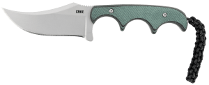 CRKT 2379 Minimalist Persian 2.76" Fixed Recurve Plain Bead Blasted 8Cr13MoV SS Blade/Green Contoured Resin Infused Fiber Handle Includes Lanyard/Sheath